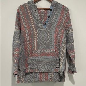 Faherty Multicolor Geometric Hooded Pullover